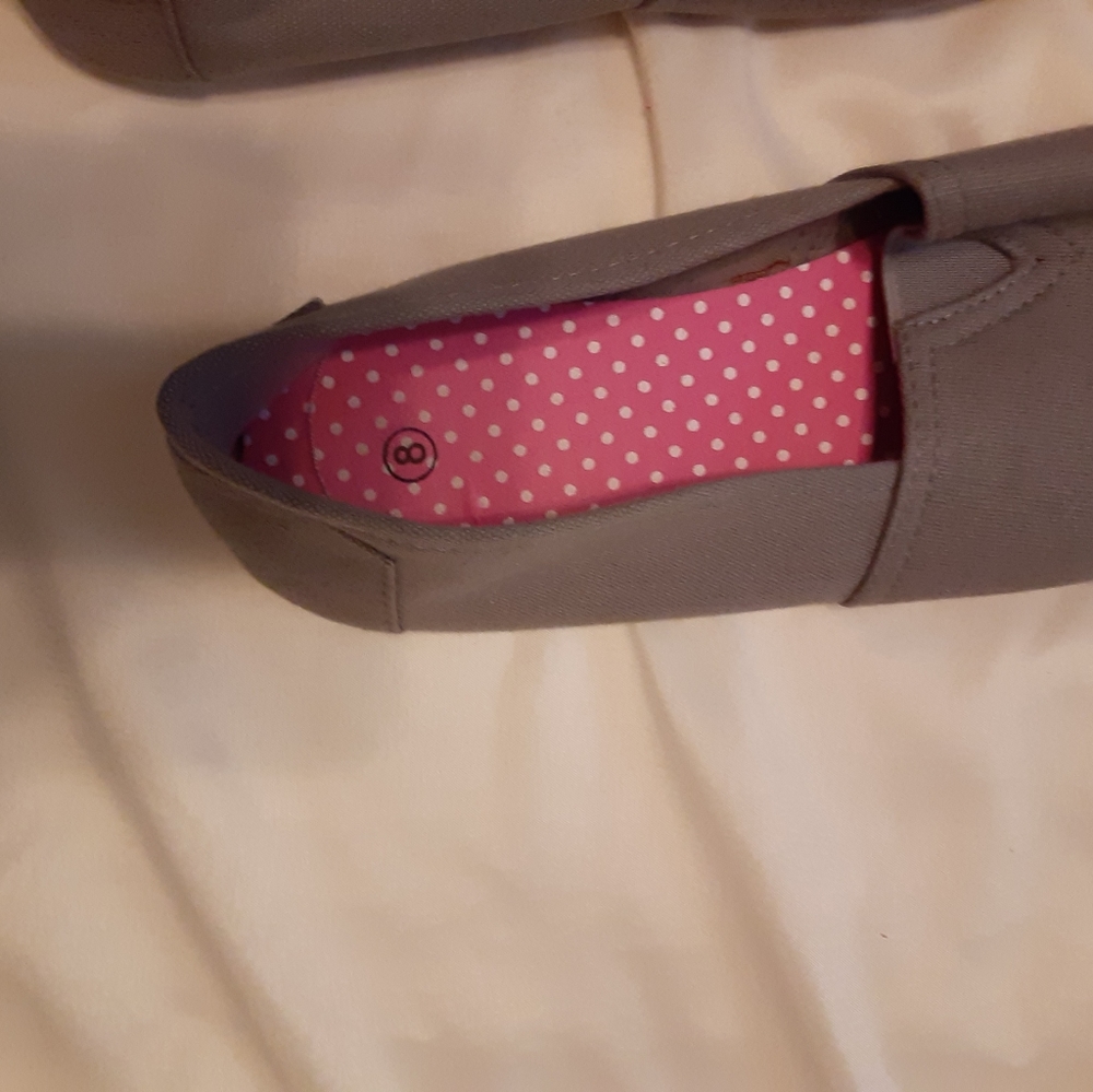 Grey slip on shoes